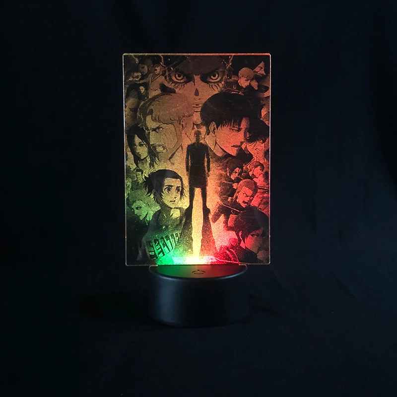 

Led Night Lights Anime Attacking Giant 3D Lamp Children's Night Light Hologram Night Lamp Gift Manga Figure Bedroom Decoration