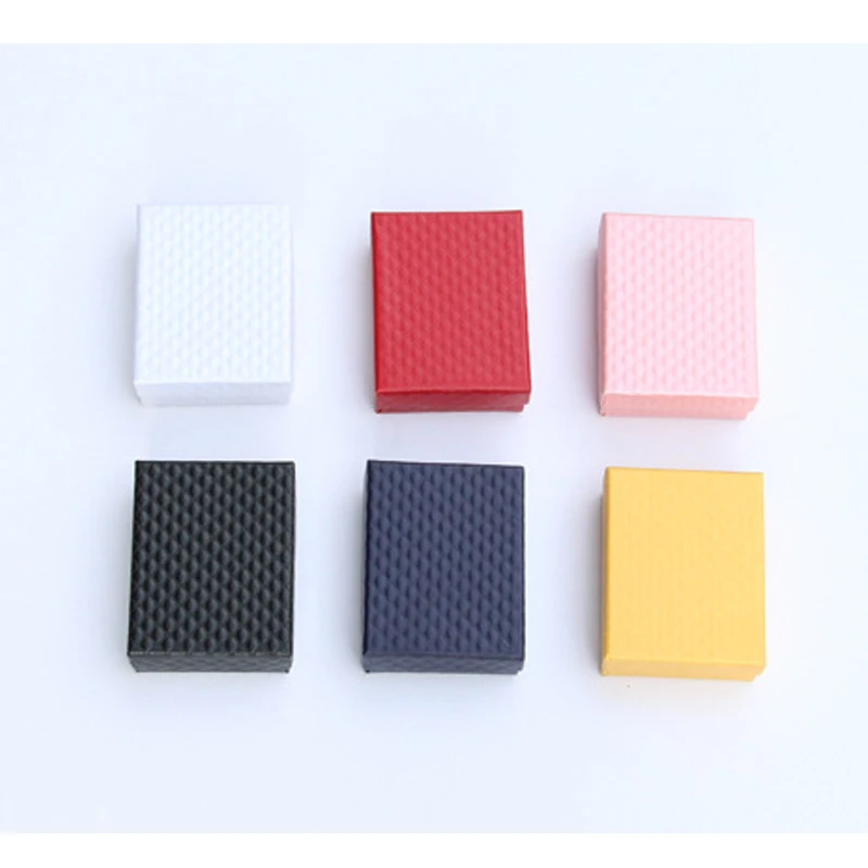 

Pink Black 7x9x3cm Diamond Pattern Jewelry Accessorie Organizer Display Boxes Portable Jewelry Packaging Paper Storage Case 1pcs