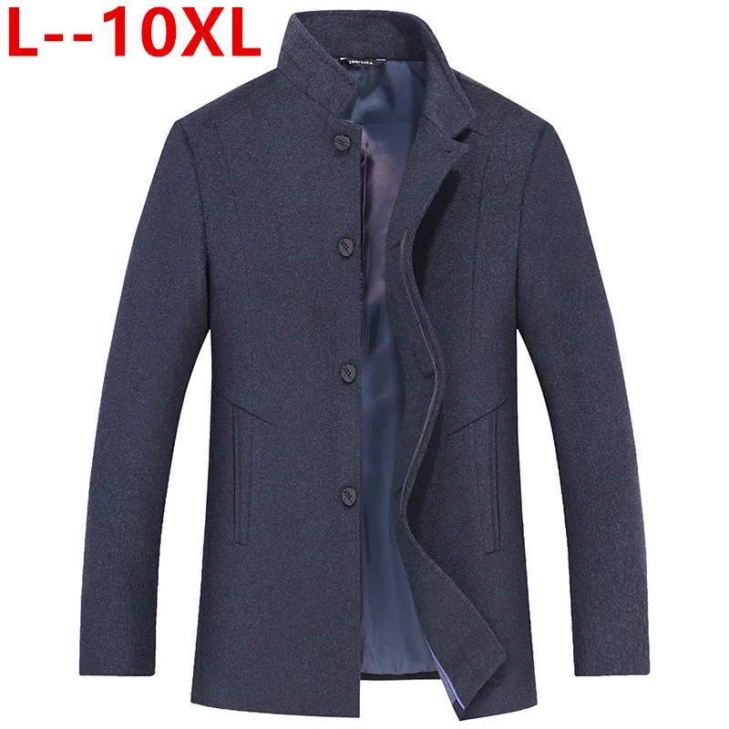 10XL 8XL 6XL 5X2020 зимнее Новое Стильное мужское тонкое шерстяное пальто роскошное