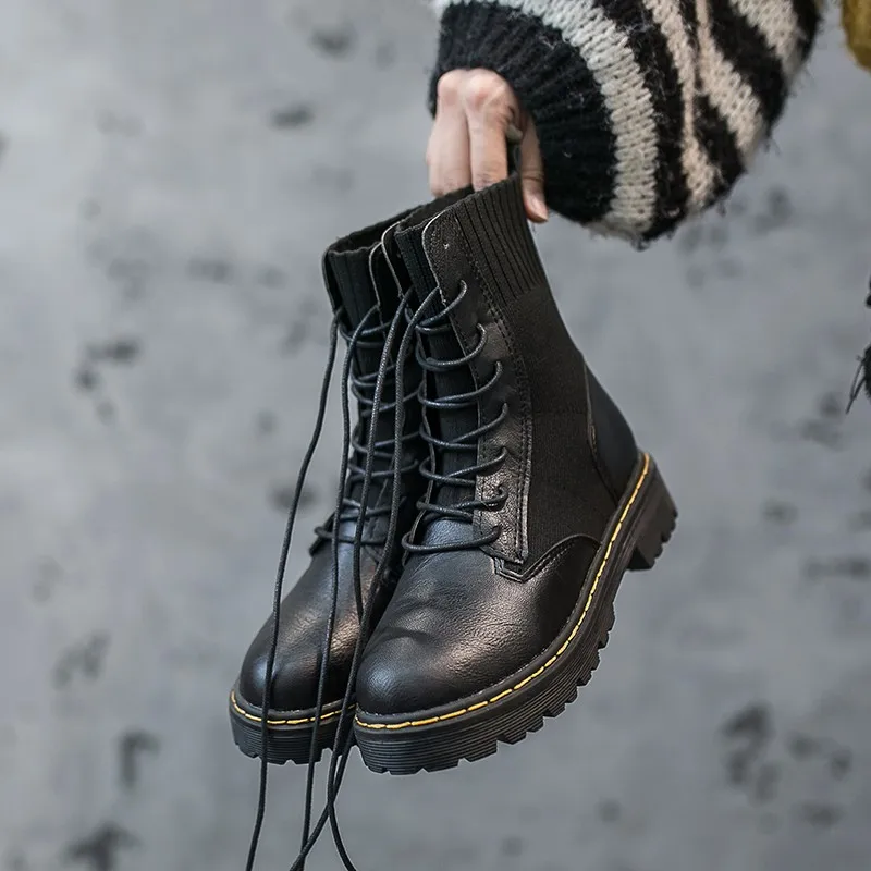 Осенне-зимние женские ботильоны из искусственной кожи женская обувь Женские