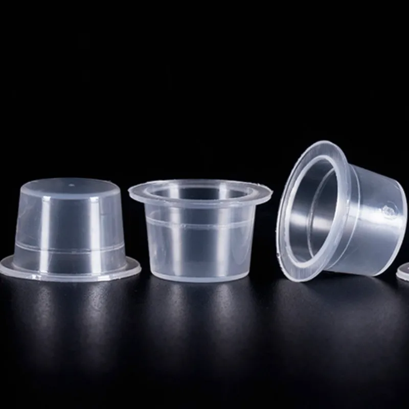 100 шт./лот Пластиковый Перманентный макияж прозрачный размер S/M тату чернила