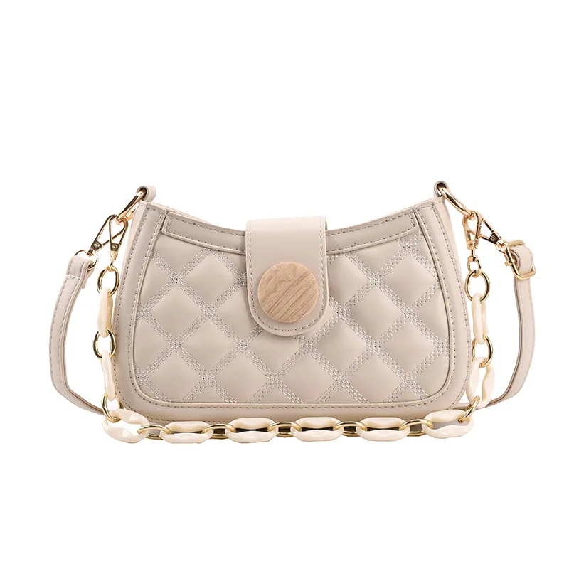 

Lingge PU Leather Handbag Purse Luxury Brand Shoulder Messenger Bags for Woman 2021 New Female Small Square Bag Sac A Main