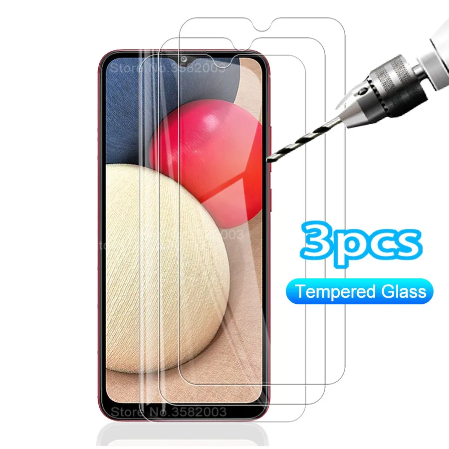 3pcs protective glass for samsung galaxy a02s screen protector for samsung a 02s tempered glass for samsung a02 s 6 5 sm a025f free global shipping