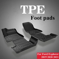 fully surrounded car floor mats non slip seat pads waterproof tpe material for ford explorer 2020 2021 interior accessories