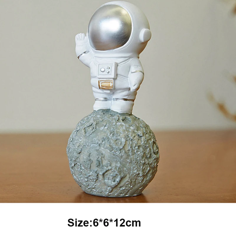 

Resin Astronaut Figurines Space Man Model Cosmonaut Figurines Miniatures Tabletop Ornament Desktop Ornaments Decoration Craft