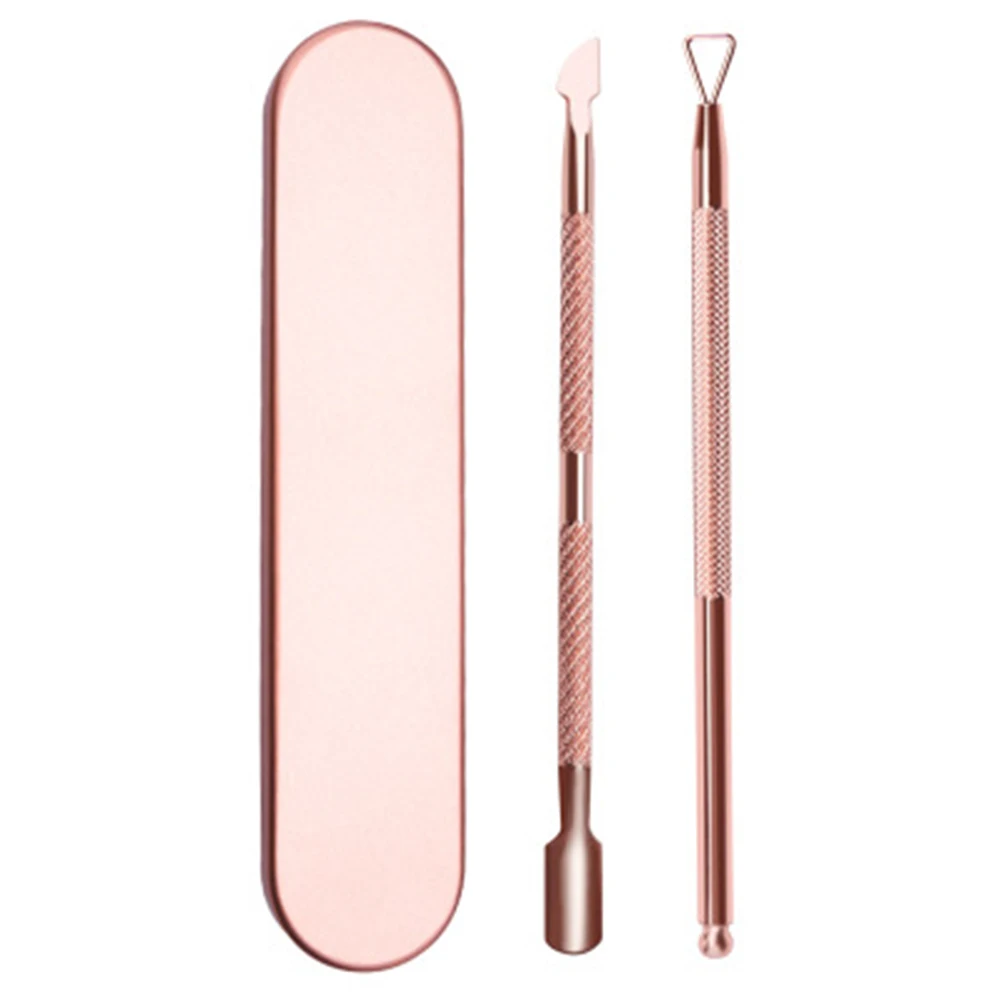 

Nail Art tools Stainless Pusher Steel Cuticle for Manicure Double Head Spoon Remover Tools Nail Art Care Pusher Pedicure Tools