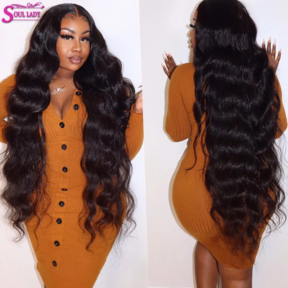 

30 Inch Body Wave Lace Front Wig Peruvian HD Lace Frontal Wig For Women Body Wave Closure Wig T Part Lace Front Human Hair Wigs