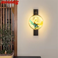 aosong indoor wall lamps fixture brass luxury led sconces modern wall light for home bedroom living room office