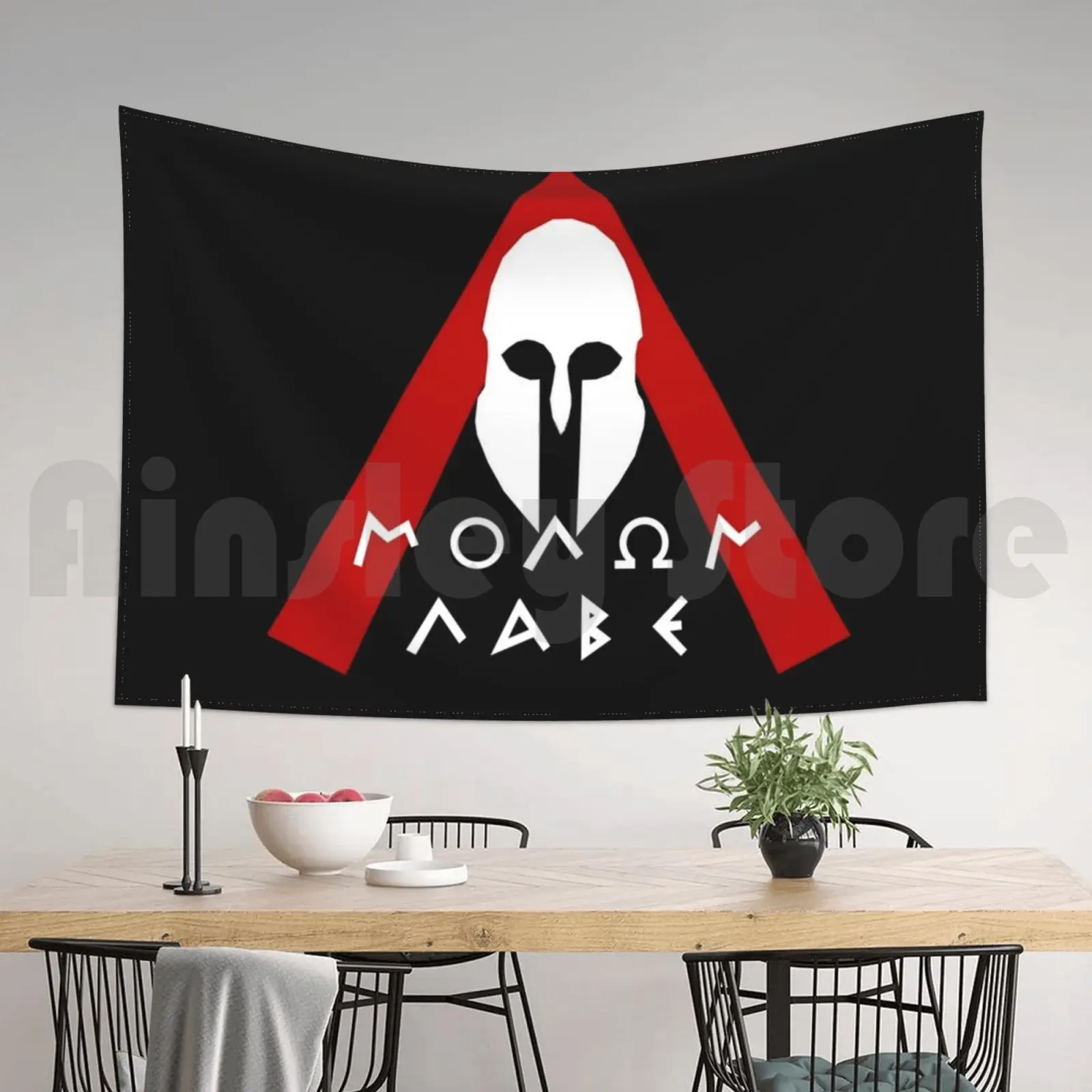 Гобелен Molon Labe (1a) для гостиной спальни античная Греция Интеллектуальный |