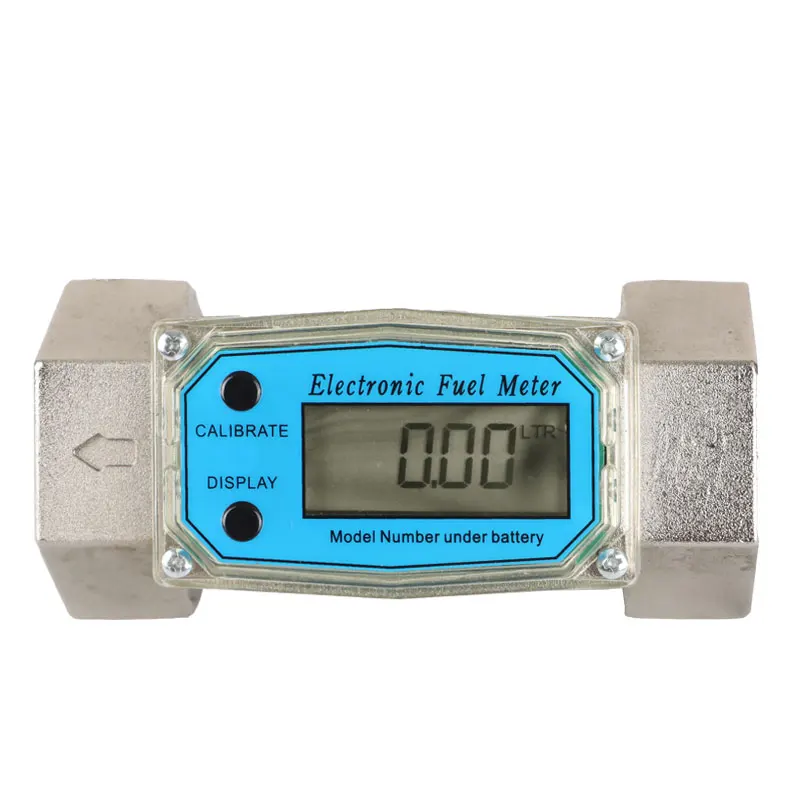 

Mini Liquid Flow Meter LCD Digital Turbine Flowmeter Diesel Fuel Flowmeter 15-120L 1.5inch NPT Turbine Blue Water Flow Meter Hot