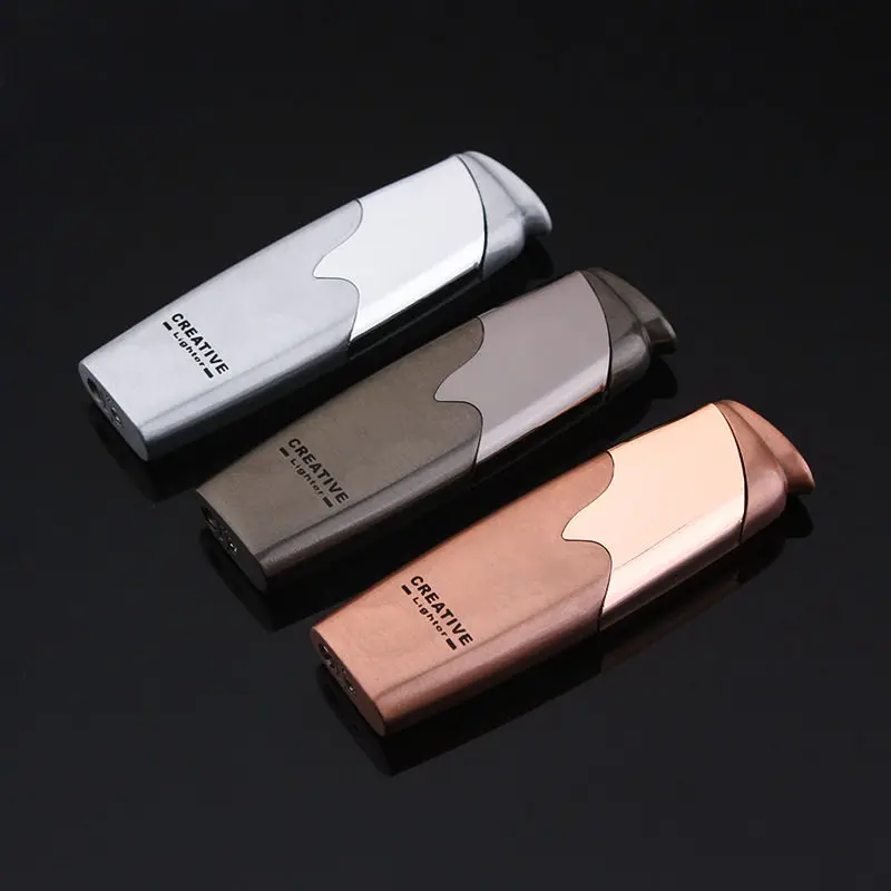 Ветрозащитная газовая легкие металлические зажигалки креативная портативная