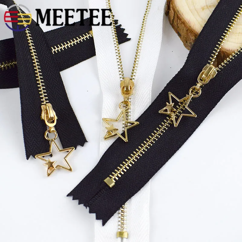 20 штук Meetee 3# металлическая близкий конец застежки-молнии 20/30 см с золотыми зубьями для застежки-молнии для пошива сумок пуховик, куртка, юбка, Костюмы аксессуары