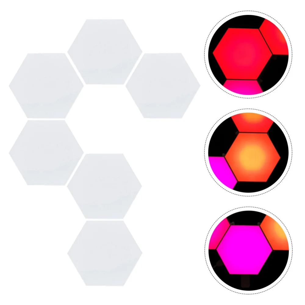 

6 Pieces Modular Light Smart LED Light Kit Geometry Assembly LED Night Light