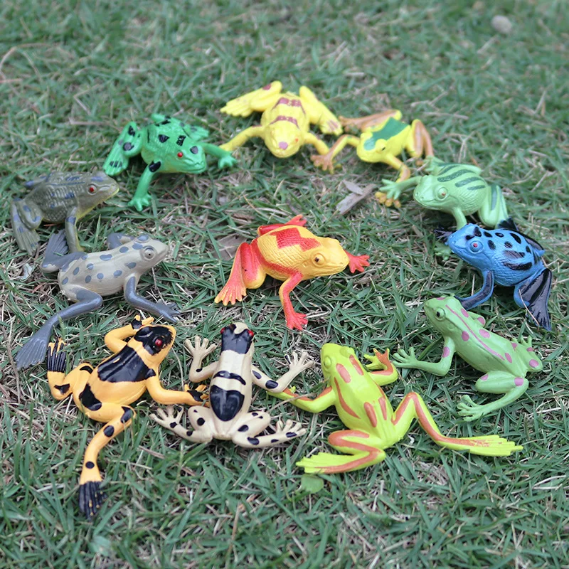 12 шт. пластиковые фигурки лягушек в виде насекомых |