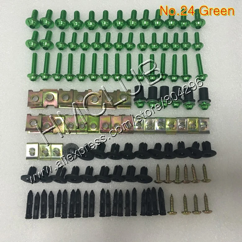 Полный Обтекатель Болты комплект для HONDA VFR400RR 89 90 91 92 93 NC30 VFR400 RR 1989 1990 1991 92 1993 всего тела винты винт с мелкой резьбой - Цвет: No. 24