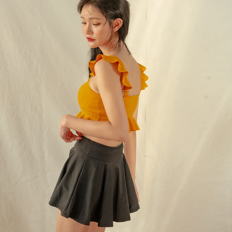 

Новинка 2021, женский купальник из двух предметов, комплект бикини пуш-ап с высокой талией, флуоресцентный сексуальный летний купальник, купа...