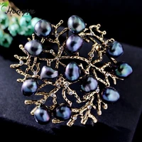 hongye new fashion natural baroque pearl brooches women high quality pin accessories anniversarybirthday dress jewelry 2020
