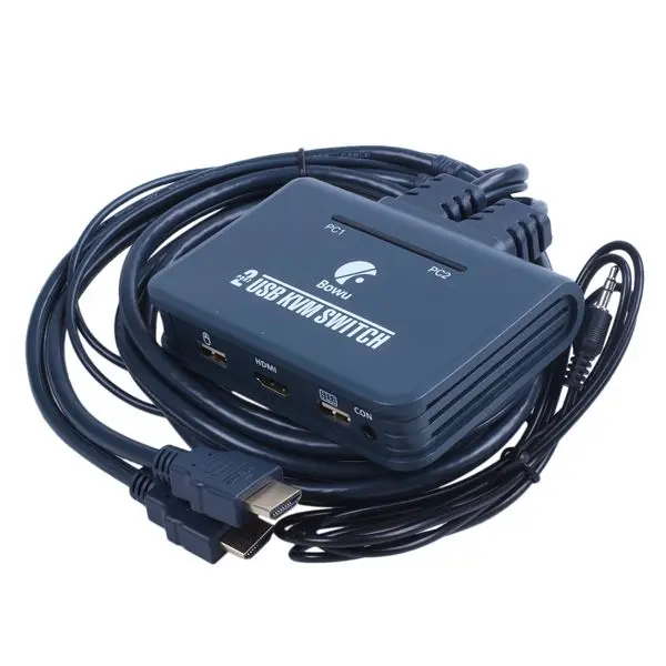 2 порта HDMI KVM коммутатор с кабелями EL-21UHC-SCLL kvm переключатель hdmi