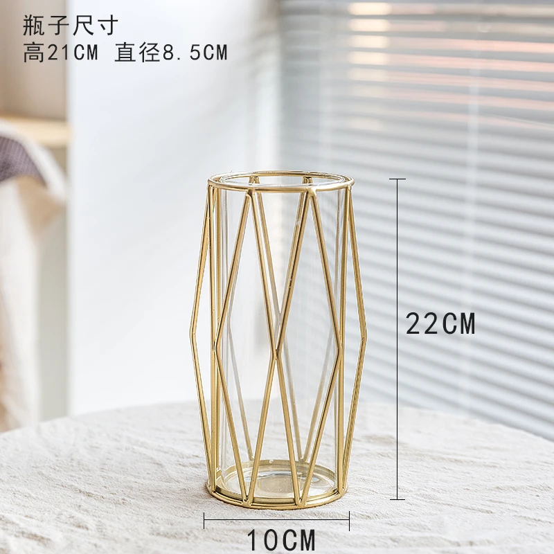 

Nordic Luxury Vase Creative Metal Table Decoration Accessories Flower Arrangements Vase Dekoracje Do Domu Home Decor DB60HP