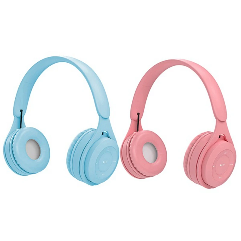 2x Y08 Bluetooth наушники беспроводные HiFi стерео с микрофоном (синий и розовый)|Наушники