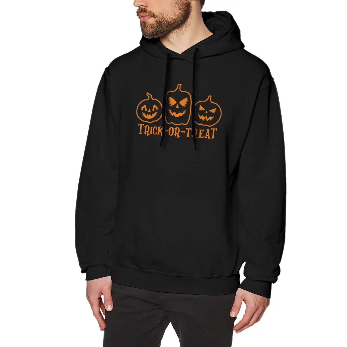 

Halloween Trick Or Treat Men's Hooded Sweatshirts Cool Cotton Hoodies New Style Hooded Tops