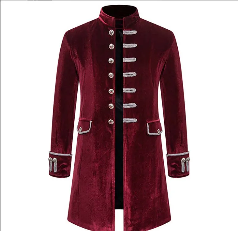Мужская бархатная куртка в стиле стимпанк карнавальный костюм для косплея |