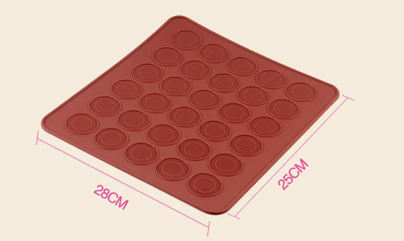 Macron выпечки Силиконовые Макарон Торт Плесень Набор 30 отверстий мат + десерт