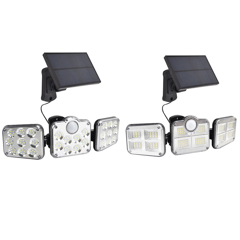 

Solar Panel Wall Lamp Decorative Light LED Solar Light Outdoor 3 Head Motion Sensor Illumination Wall Lamp for Garden