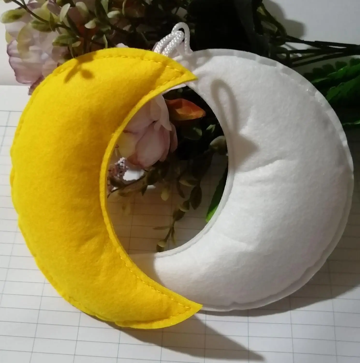 Декоративная гирлянда из нетканого материала в виде Луны и облака для вечерние