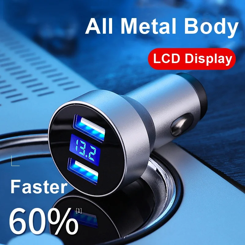 Автомобильное зарядное устройство с двумя USB-портами 24 Вт 4 8 А | Мобильные