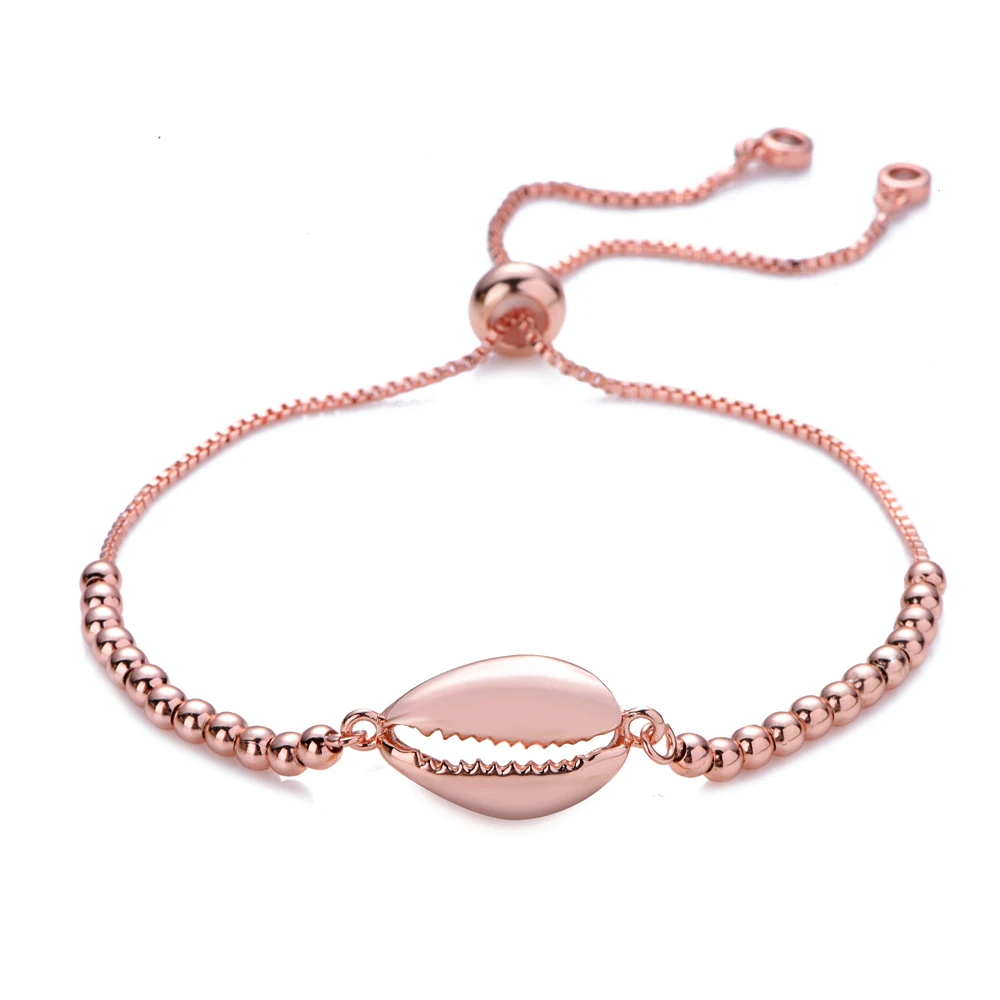 Очаровательные женские браслеты с золотой радужной ракушкой и ювелирные изделия