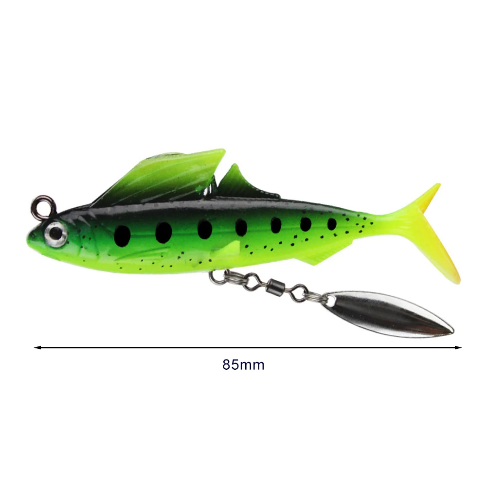 

Lead Jig Soft Fishing Lure 3D Eyes Artificial Bait with Sequin Fishing Tackle Outdoor Portable Easy Fishing Carrying