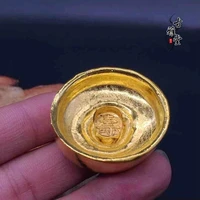 make old fashioned props shouzi round gold ingots by imitating antiquity