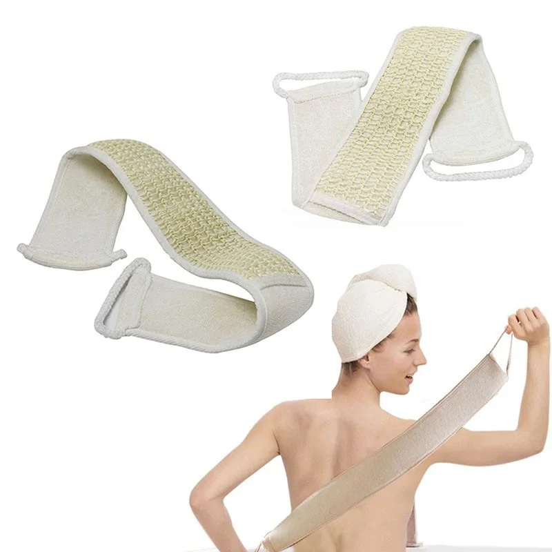 

Bath Shower Unisex Sponge Back Strap Natural Soft Exfoliating Loofah Massage Spa Scrubber Body Skin Health Cleaning Tool