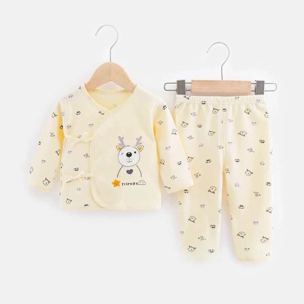 

Baby Girl Outfit Set Cotton Long Sleeve Tops Pants 2pcs Spring Autumn 0-3 Months Boys Suits Cartoon Newborn Clothing