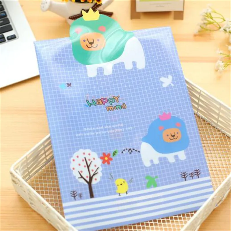 1 шт. A4 папка для файлов в Корейском стиле детские носки с креативными мультяшными