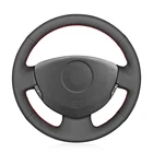 Чехол рулевого колеса ручной работы из натуральной кожи для Renault Clio 2 2001-2008 44-2007, 4-2014 Dacia Sandero 2008-2012