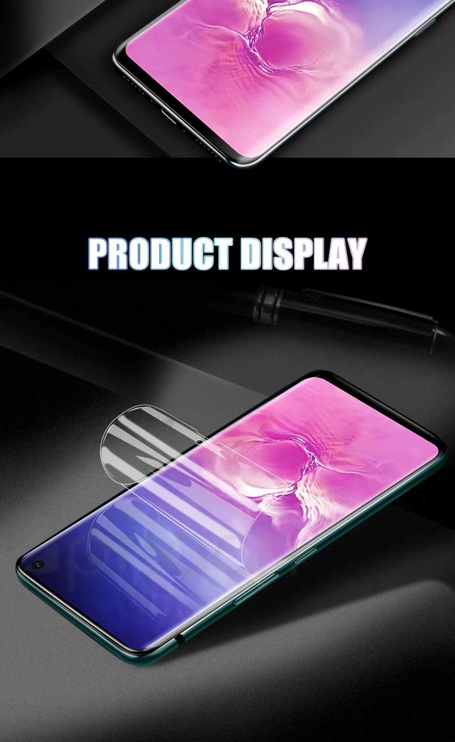 50D полностью изогнутая Гидрогелевая пленка для samsung Galaxy S10 S9 S8 Plus S10e Защитная пленка для samsung Note 10 Pro 9 8 пленка не стеклянный чехол