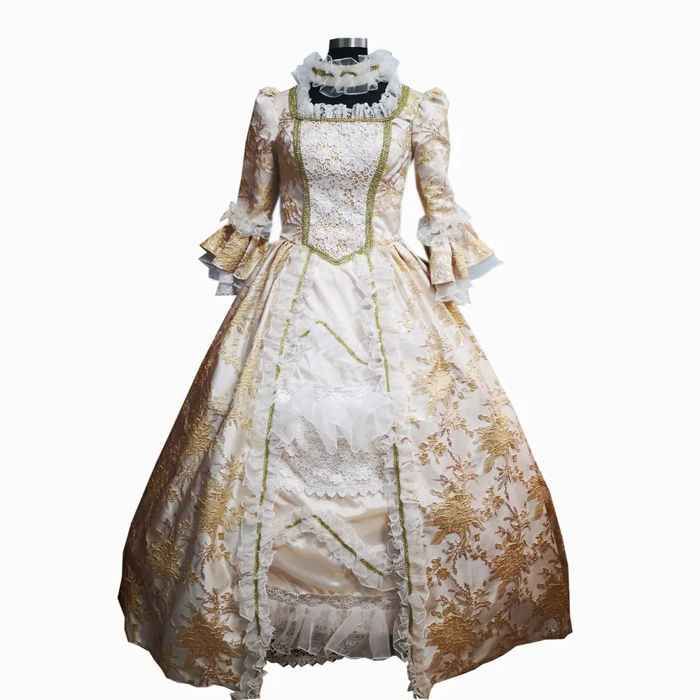 

2020 New Vintage costumes 18th Duchess Retro medieval Renaissance Reenactment Theatre Civil war Victorian dress D-637