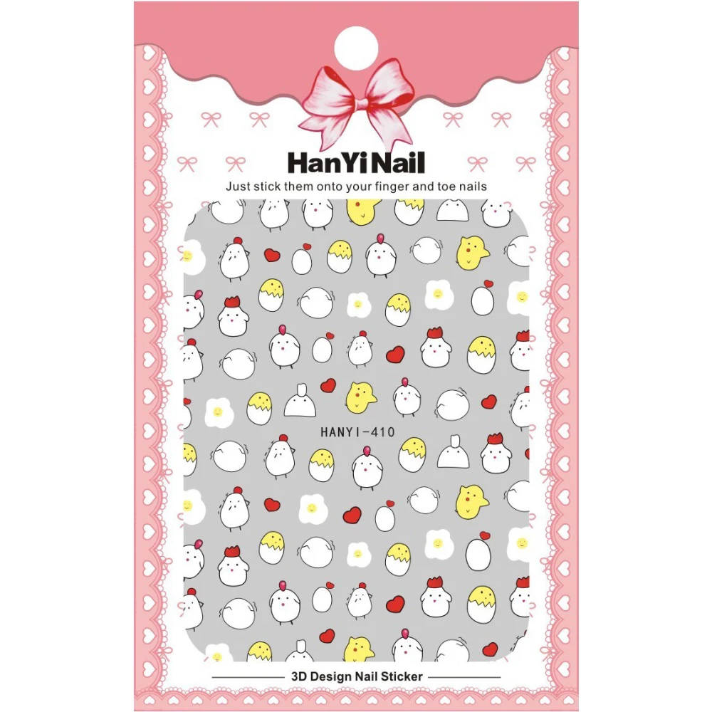 1 шт. 3d наклейки для ногтей с изображением животных божья