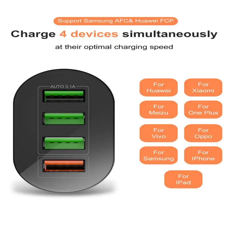 EU/US Plug USB Charger 3A Quik Charge 3.0 Mobile Phone For IPhone Samsung Xiaomi 4 Ports 48W Fast Wall Chargers Adapter | Мобильные