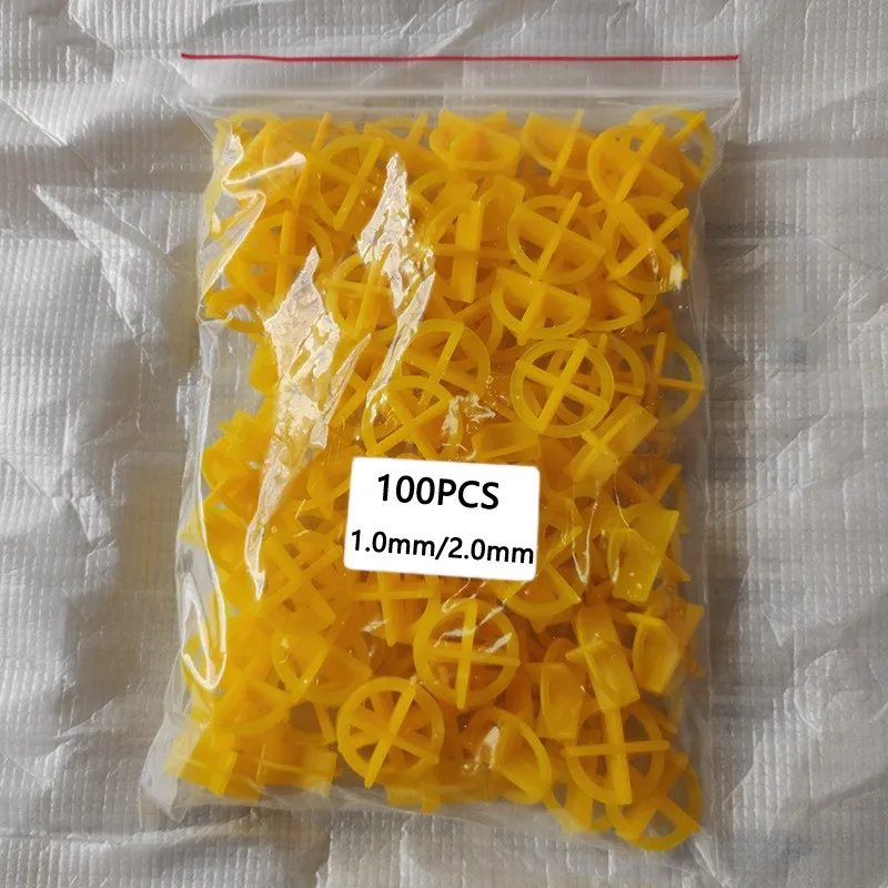 

100Pcs Double Size Tile Cross Wedge Positioning Leveling System For Floor Wall Tile Gap Leveling System Construction Tool