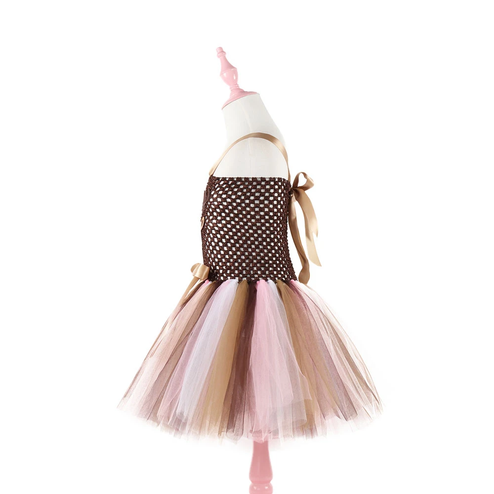 Moeble Christmas Deer Tutu Dress Baby Girls Birthday Party Dresses Purim Halloween Winter Cosplay Costume Clothes For Kids 1933