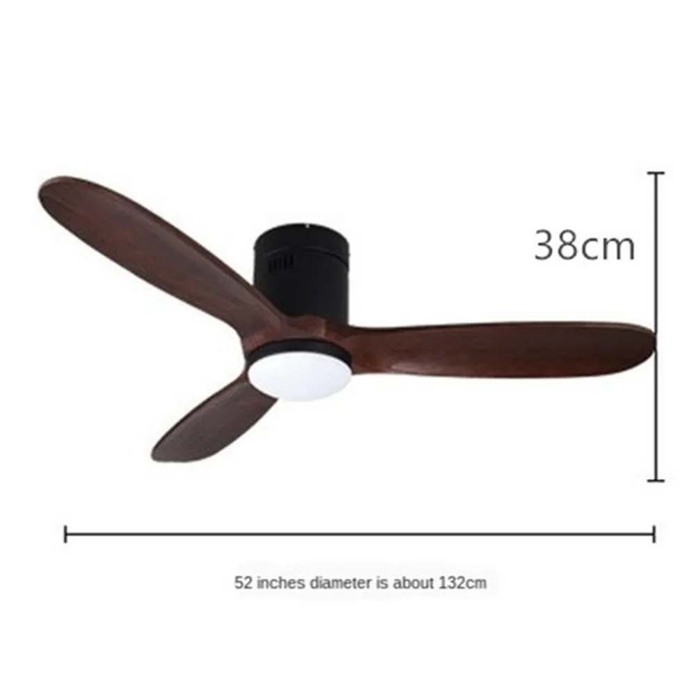 

42 48 52 inch ceiling fan industrial vintage wooden ventilator with no light Remete control decorative blower wood retro fans