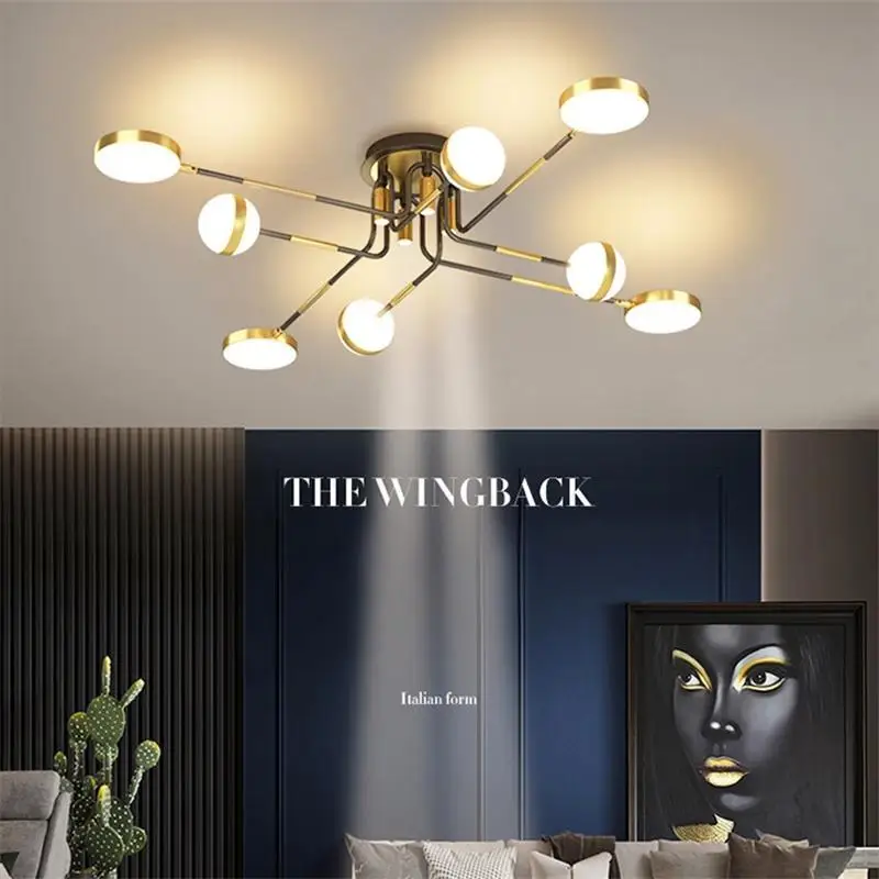 

Living Room Lights Nordic Home Atmospheric Bedroom Chandelier Simple Modern Creative Personality Led Molecular Lamps Lighting