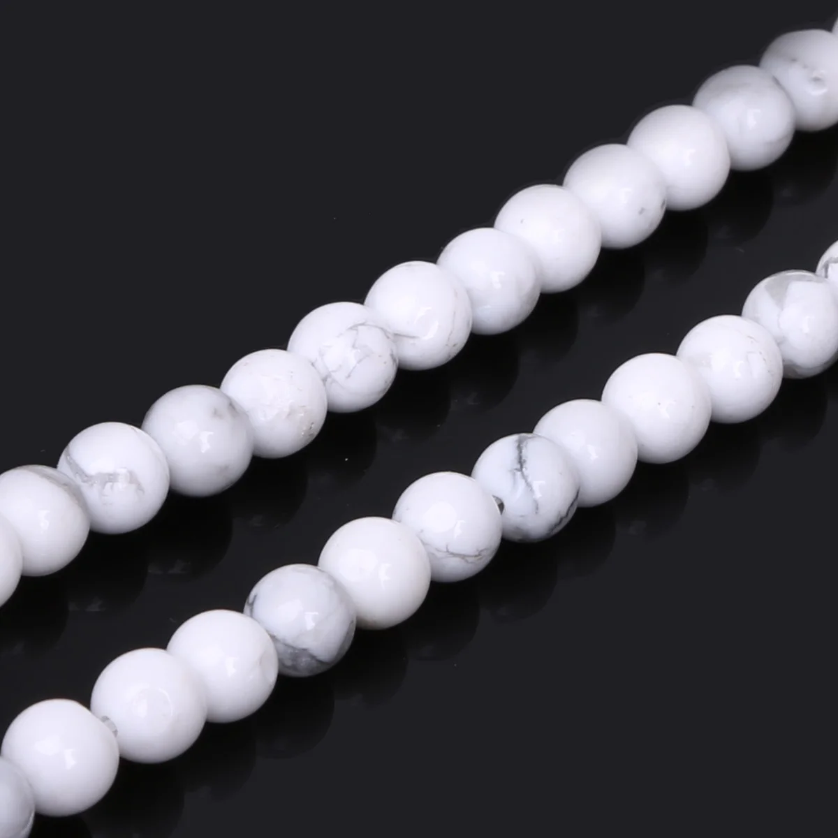 Круглые бусины из белого бирюзового говлита 15 дюймов нитка 4 6 8 10 мм размеры для