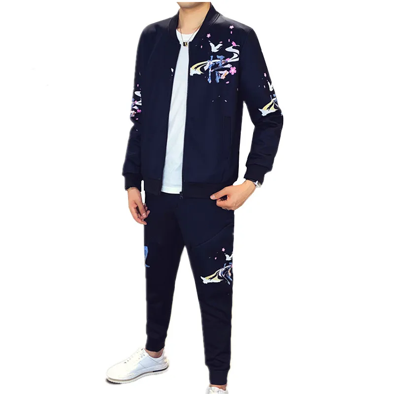 

Autumn Man Sport 2 Piece Sets Sport Suit Jacket Pants Large size 5xl Tracksuit Men Tracksuit Asian Size Moda Hombre Mens Set