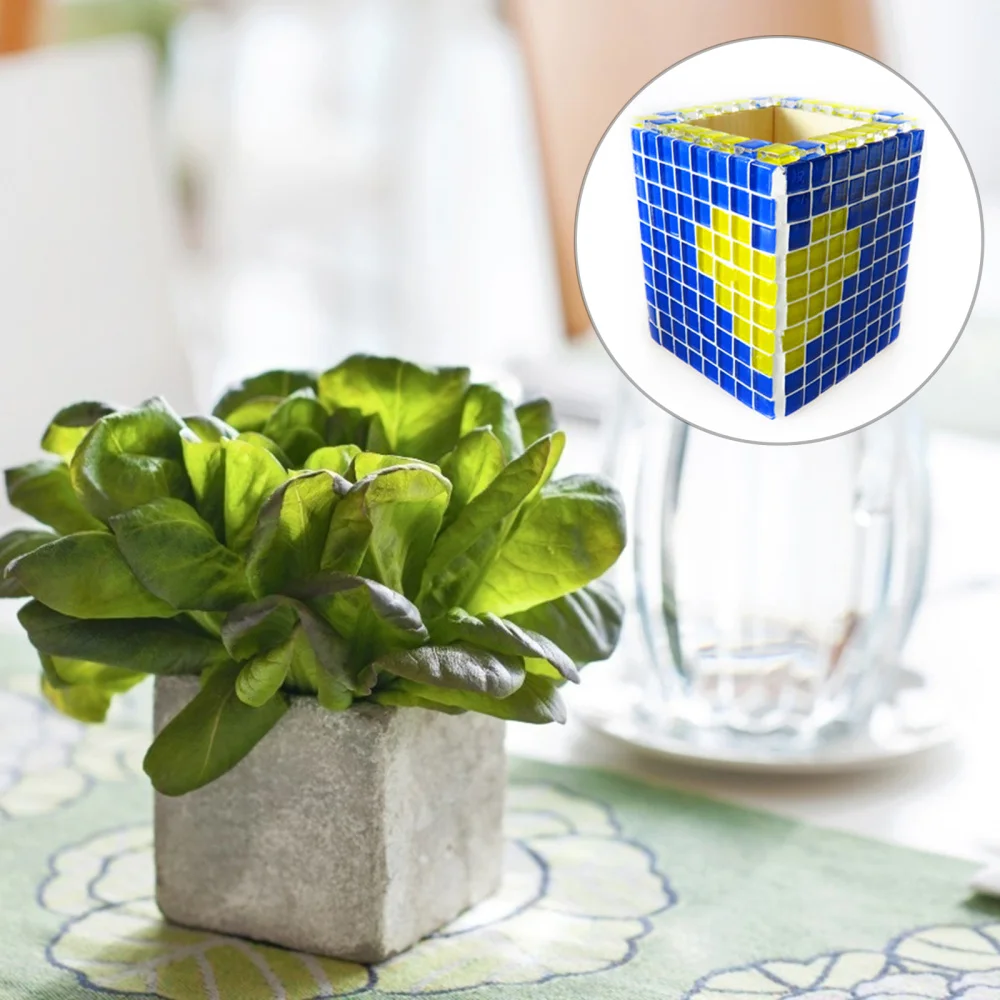 

1 Set 400pcs Crystal Glass Mosaic Tiles Pieces Chips DIY Crafts Mosaic with Box