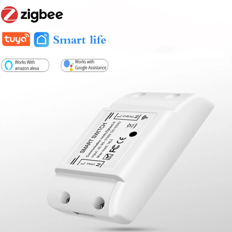 

Смарт-выключатель Tuya Zigbee 3,0, 16 А, 90-250 в перем. Тока