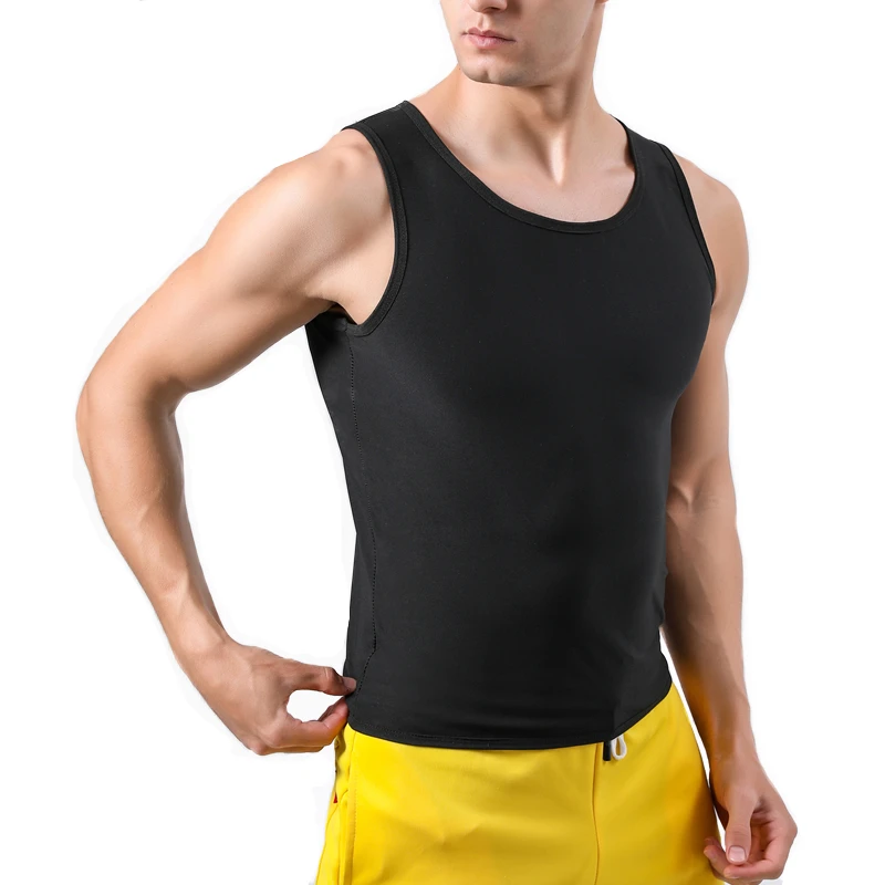 

2021 Men Slimming Body Shaper Set Hot Sauna Pants Thermo Sweat Vest Sauna Suits Workout Tank Tops Waist Trainer Slim Shapewear